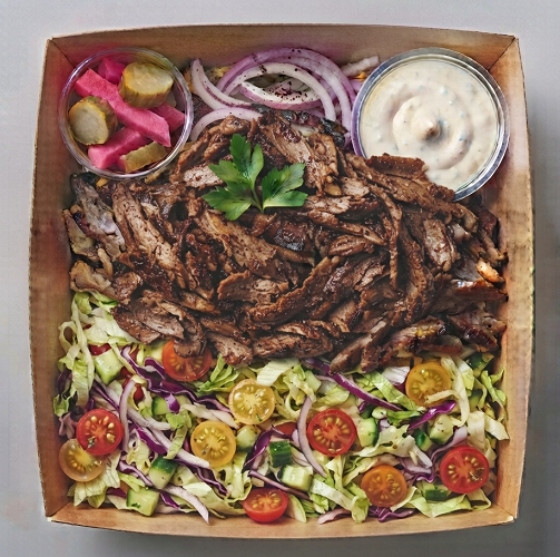 Lamb Shawarma & Salad Box 