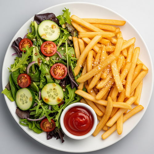 Chips, Cheese & Salad 